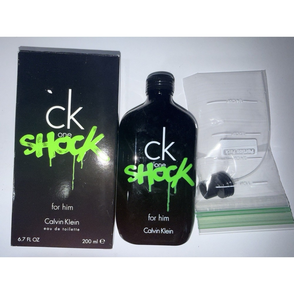 Ck One Shock for‎ Him by Calvin Klein 6.7 oz EDT Cologne for Men New Open Box P